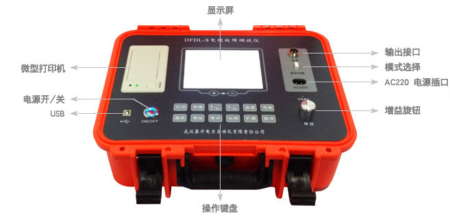 電纜故障測試儀面板說明
