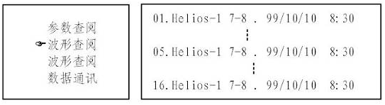 變壓器有載開關(guān)測試儀處理菜單界面