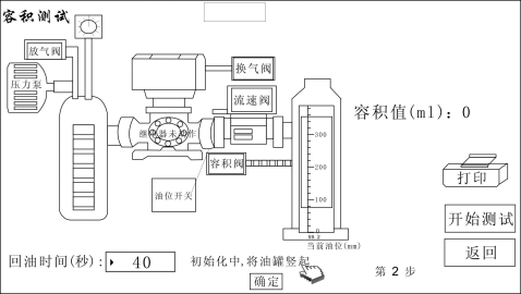 瓦斯繼電器校驗(yàn)儀容積測(cè)試