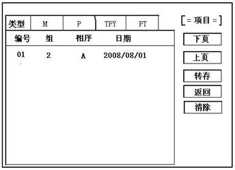 變頻互感器綜合測試儀測試結(jié)果調(diào)出界面