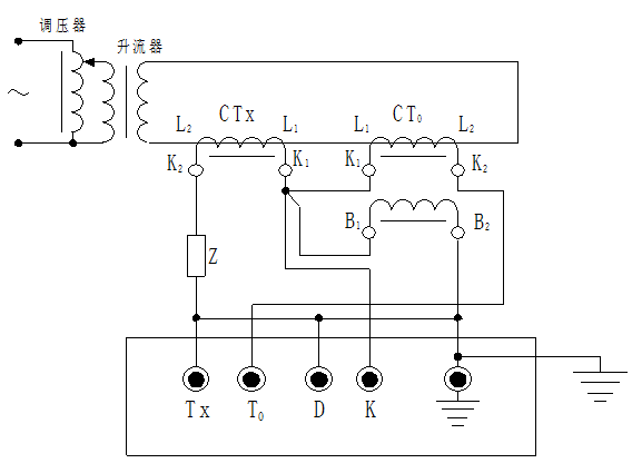 全自動(dòng)互感器校驗(yàn)裝置接線圖