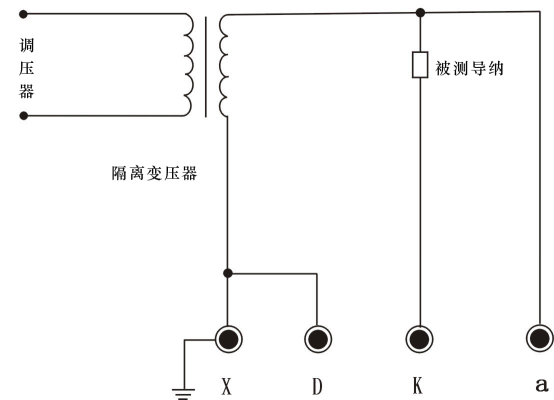 全自動(dòng)互感器校驗(yàn)裝置測(cè)量導(dǎo)納接線圖