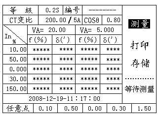 電流互感器現(xiàn)場校驗儀說明書標(biāo)準(zhǔn)誤差測量