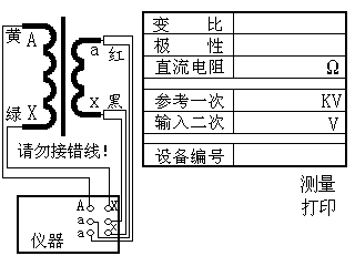 電壓互感器現(xiàn)場校驗儀變比、極性及直阻測量
