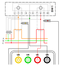 六路差動保護(hù)矢量分析儀三相三線接線示意圖