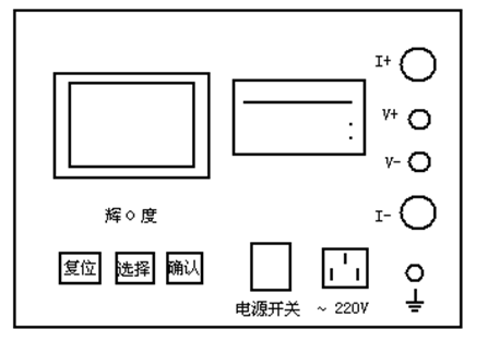 接地線成組直流電阻測(cè)試儀面板圖