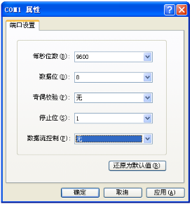 SF6氣體分解產(chǎn)物分析儀傳輸數(shù)據(jù)串口屬性圖