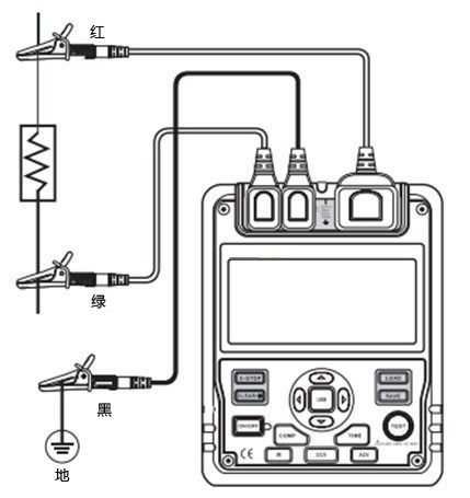 數(shù)字兆歐表絕緣電阻測(cè)量連接圖