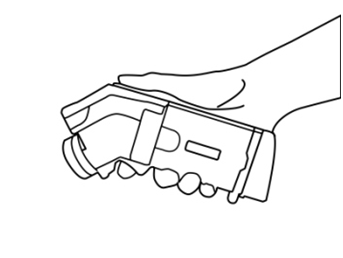 紅外熱成像儀正確握住儀器指示圖