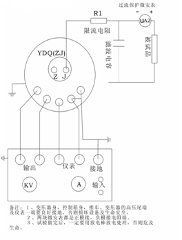 充氣式試驗變壓器直流泄漏試驗接線圖