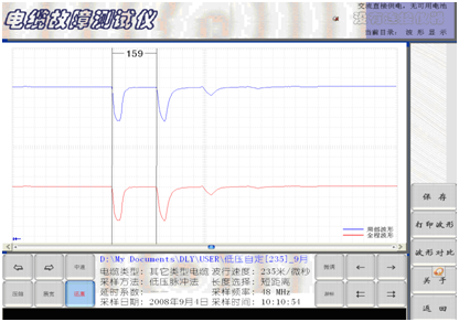 電纜故障查找波形圖
